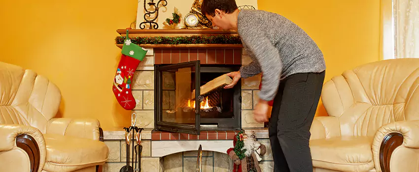 Rusted Metal Fireplace Restoration in Corinth, Texas