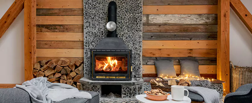 Thelin Hearth Products Direct Vent Gas Stove Fireplace Inspection in Corinth, Texas